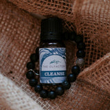 Drop 5 drops of Cleanse Blend Essential Oil on your diffuser bracelet for natural perfume anywhere. The Olfactory Shop dot com.