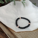 Lava and Rose Gold Stacker Bracelet - The Olfactory Shop