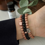 Lava and Rose Gold Stacker Bracelet - The Olfactory Shop